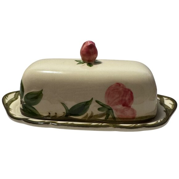 Vintage Franciscan Desert Rose Butter Dish Made In USA - Picture 4 of 11